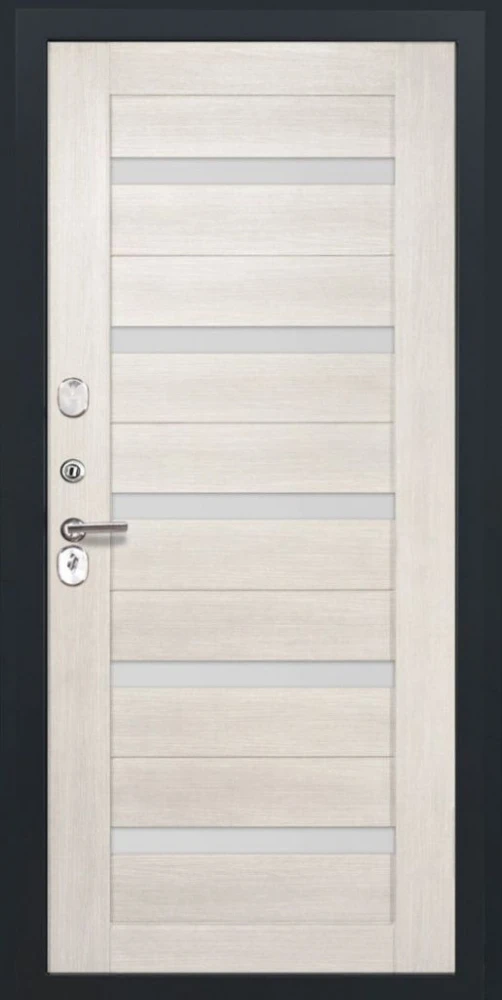 Входная дверь ДвериПРО L-45 СБ-1 (ст. белое, 16мм, беленый дуб) DPRO204795 внутренняя сторона