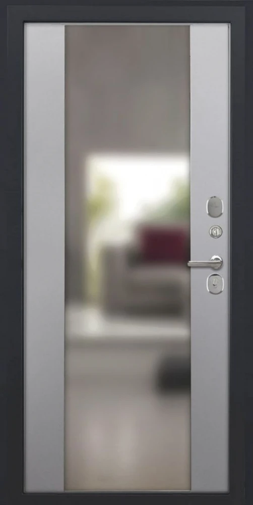 Входная дверь ДвериПРО Rosna Алиса (16мм, ПВХ софт грей, зеркало) DPRO204265 внутренняя сторона